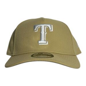 Texas Rangers New Era 9FORTY A-Frame Snapback Hat Khaki MSRP New